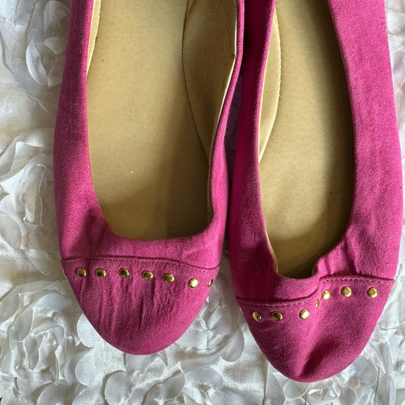 JustFab Studded Ballet Flats. Color Pink. Size 9.5 - Picture 3 of 10